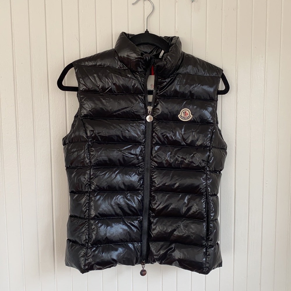 Moncler Ghany Down Vest in Black NWOT